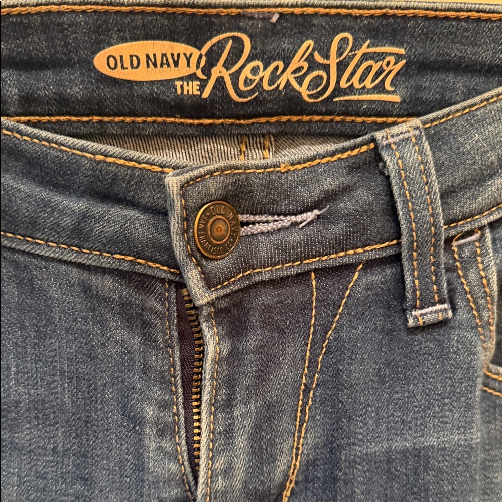 Old Navy Rockstar Women's Skinny Jeans in Blue - Picture 2 of 6